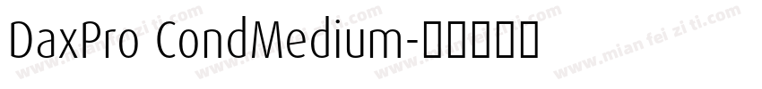 DaxPro CondMedium字体转换